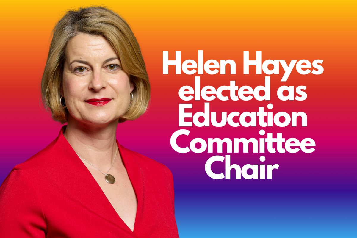 Helen Hayes elected as Education Committee Chair 